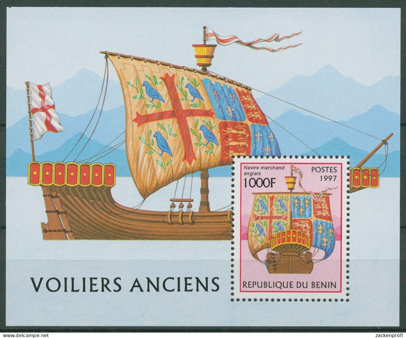 Benin 1997 Handels-Segelschiffe Block 33 Postfrisch (C29100) - Benin – Dahomey (1960-...)