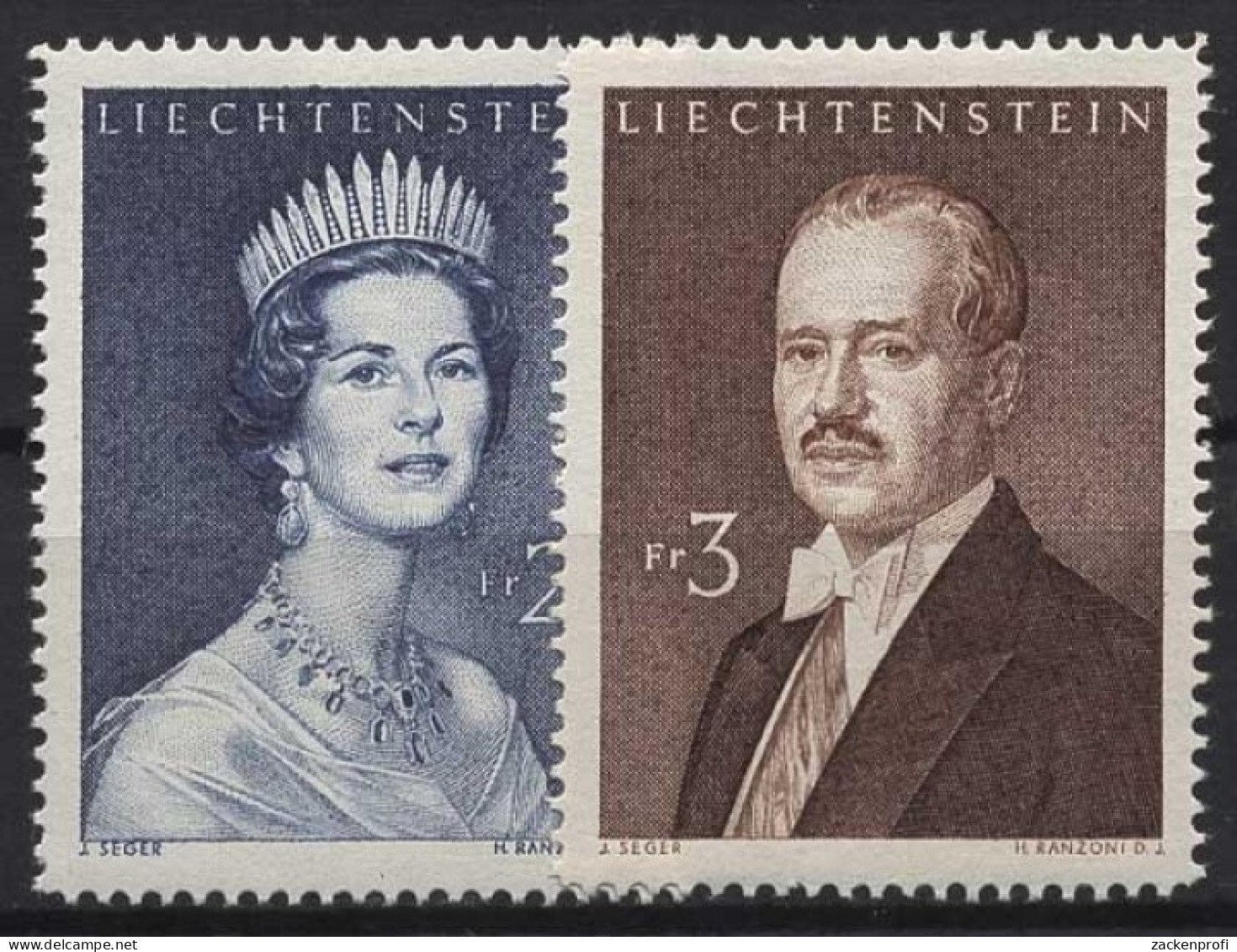 Liechtenstein 1960 Freimarken: Fürstenpaar 402/03 Postfrisch - Unused Stamps