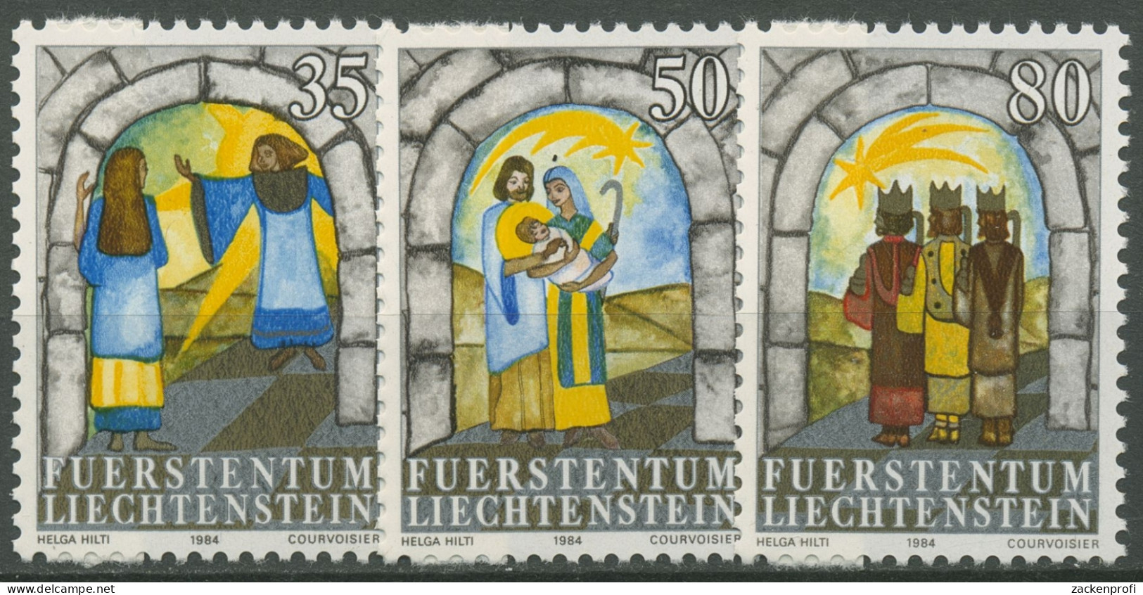 Liechtenstein 1984 Weihnachten Kirchenbilder 861/63 Postfrisch - Ungebraucht