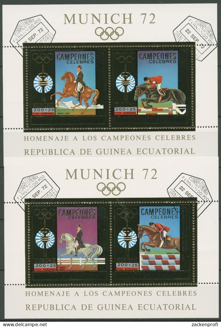 Äquatorialguinea 1972 Olymp. Spiele Deutschland Block 29/30 Gestempelt (C29837) - Guinée Equatoriale