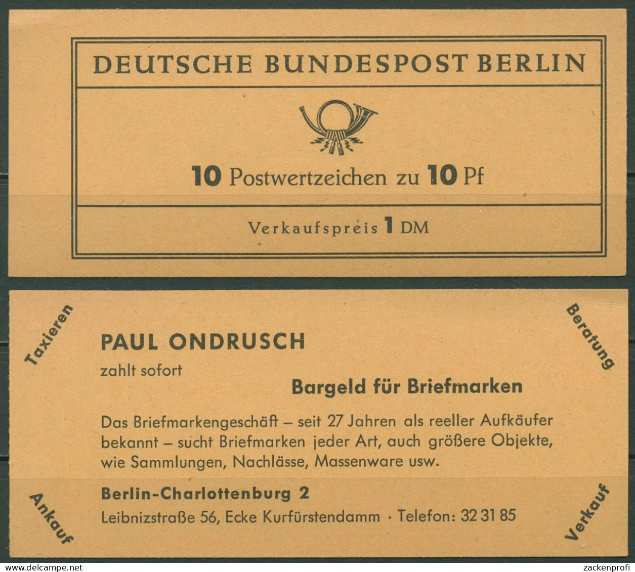 Berlin Markenheftchen 1962 Dürer MH 3a RLV VI Postfrisch - Postzegelboekjes