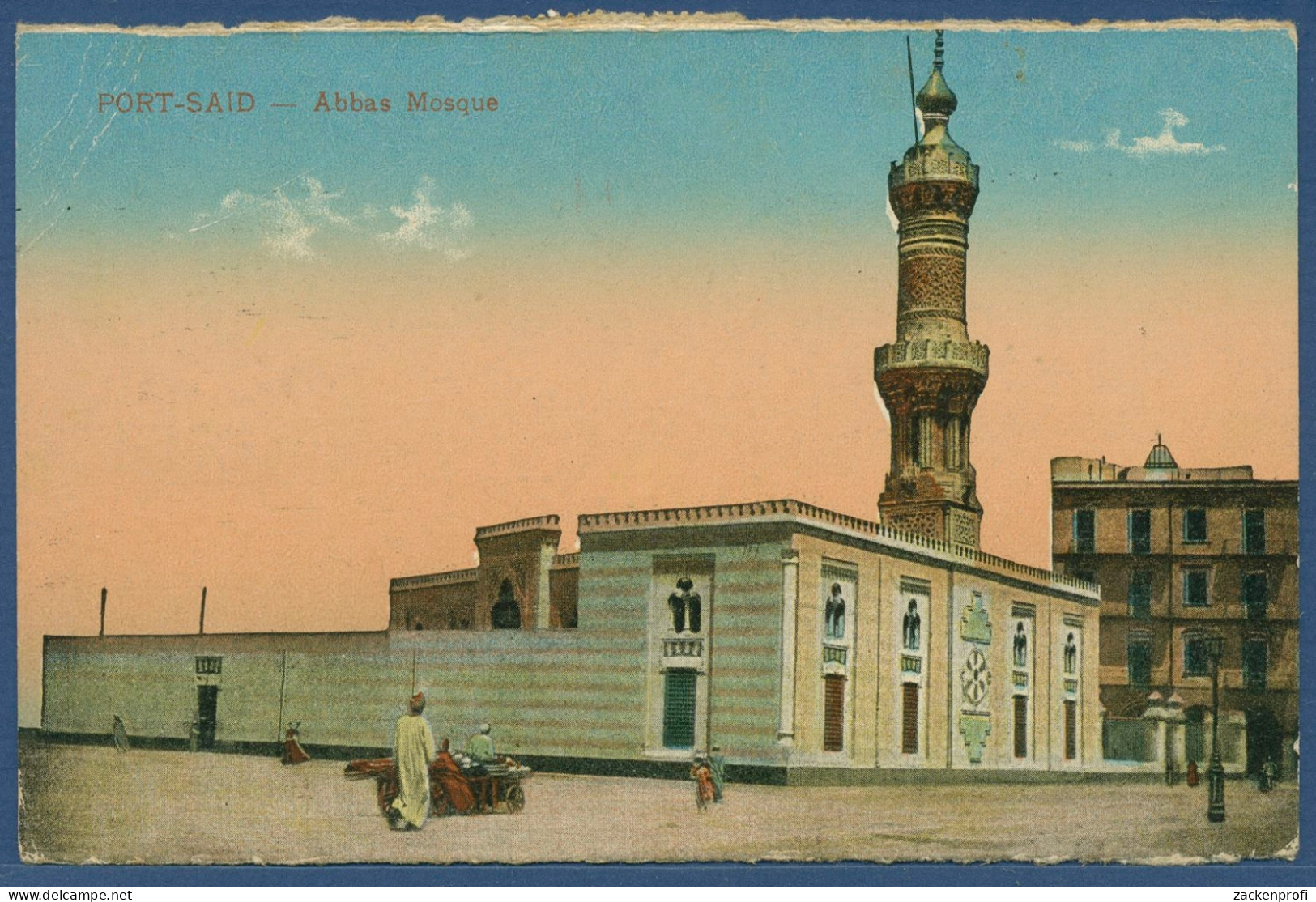 Port Said Abbas Mosque Moschee, Gelaufen 1923 (AK3498) - Port-Saïd