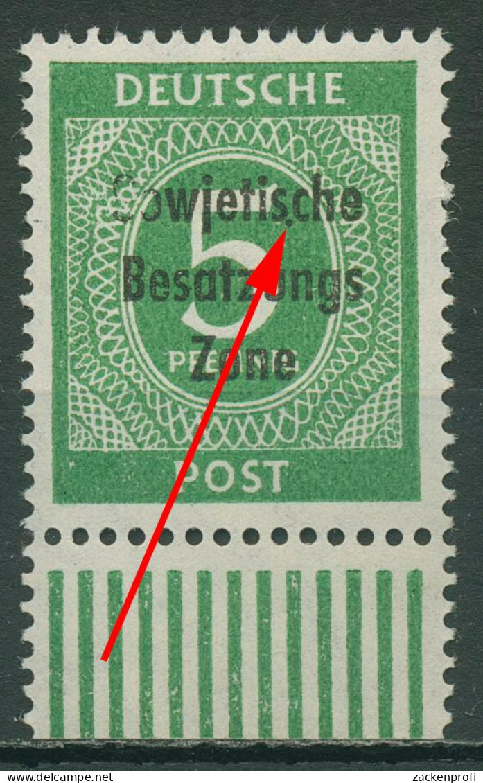 SBZ Allgemeine Ausgabe 1948 Freimarke Mit Aufdruckfehler 207 AF I Postfrisch - Autres & Non Classés