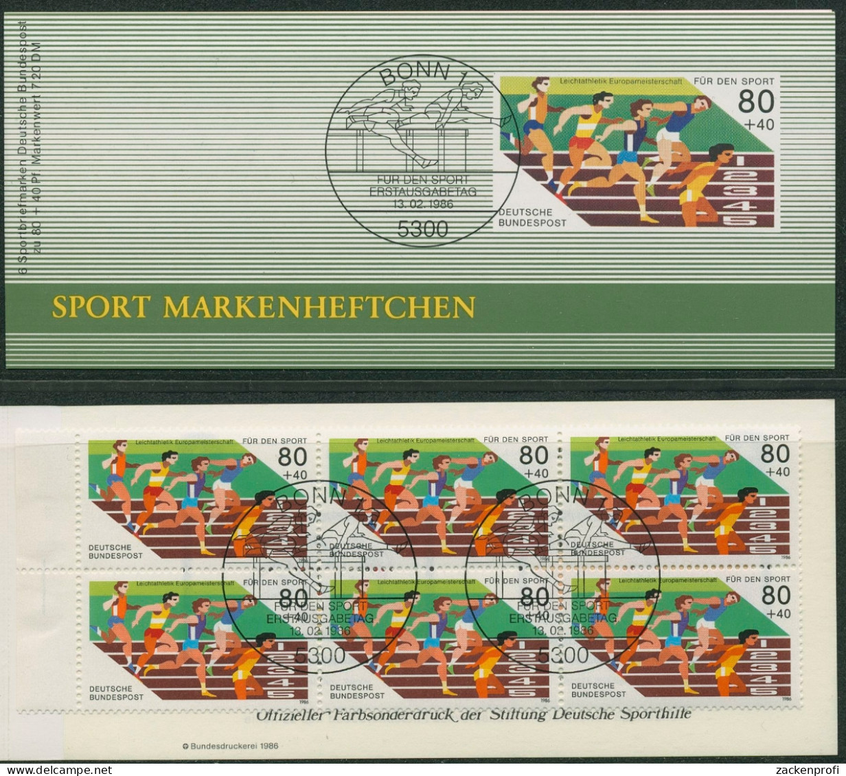 Bund Deutsche Sporthilfe 1986 Markenheftchen SMH 8 (1269) Gestempelt (C19609) - Other & Unclassified
