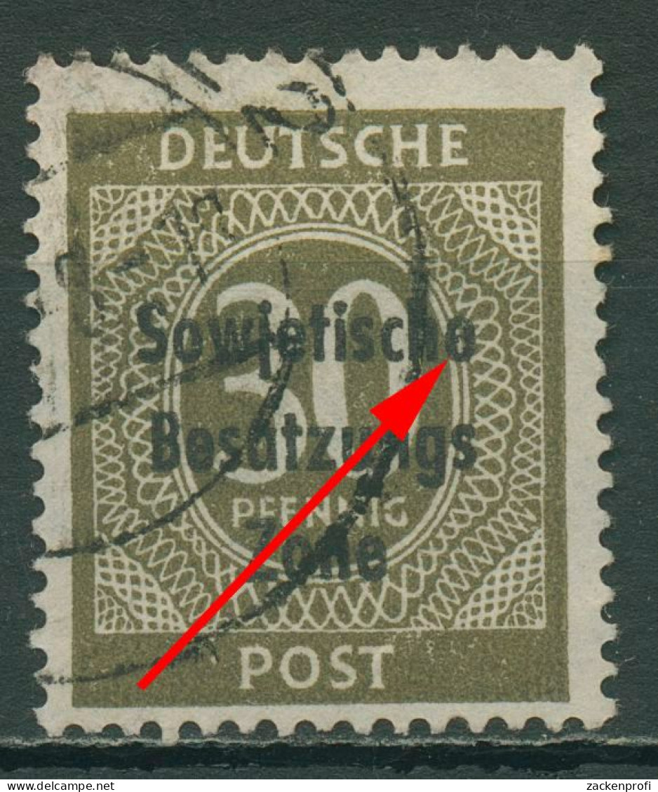 SBZ Allgemeine Ausgabe 1948 Freim. Mit Aufdruckfehler 208 IV Gestempelt - Sonstige & Ohne Zuordnung