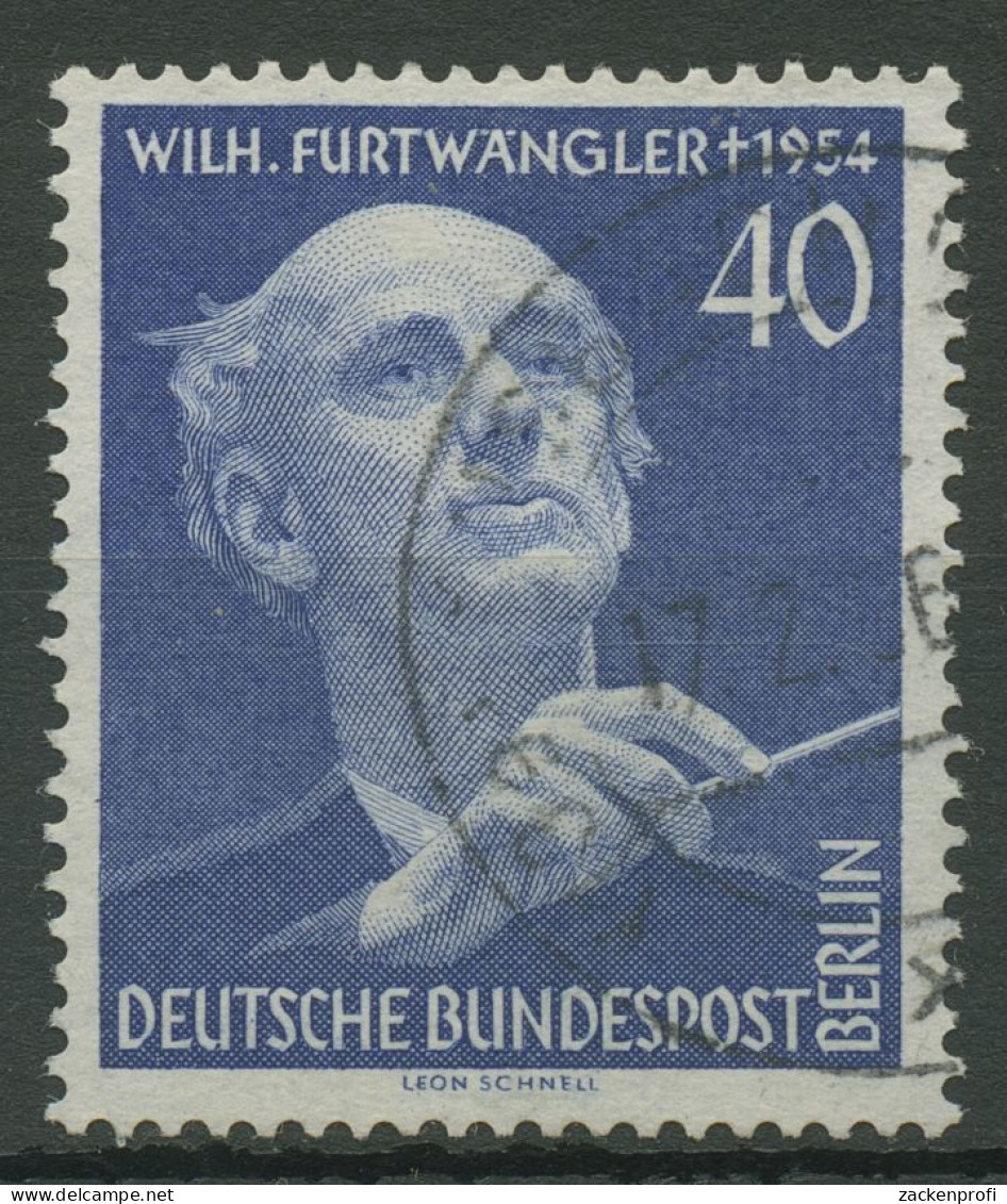 Berlin 1955 1. Todestag Von Wilhelm Furtwängler 128 Gestempelt - Used Stamps