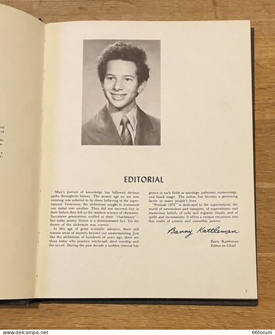 Yearbook Wagar High School Prélude 72 Montréal - Kunst