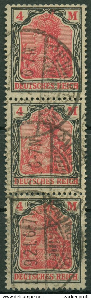Deutsches Reich 1920/21 Germania 153 Senkr. 3er-Streifen Gestempelt - Used Stamps