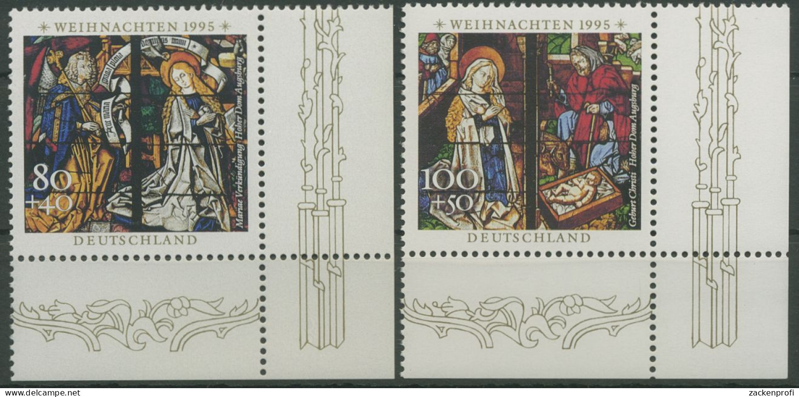 Bund 1995 Weihnachten Marienfenster 1831/32 Ecke 4 Postfrisch (E2503) - Nuevos