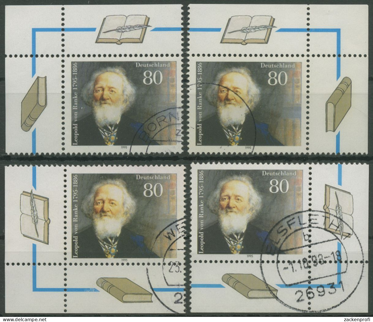 Bund 1995 Leopold Von Ranke 1826 Alle 4 Ecken Gestempelt (E2491) - Used Stamps