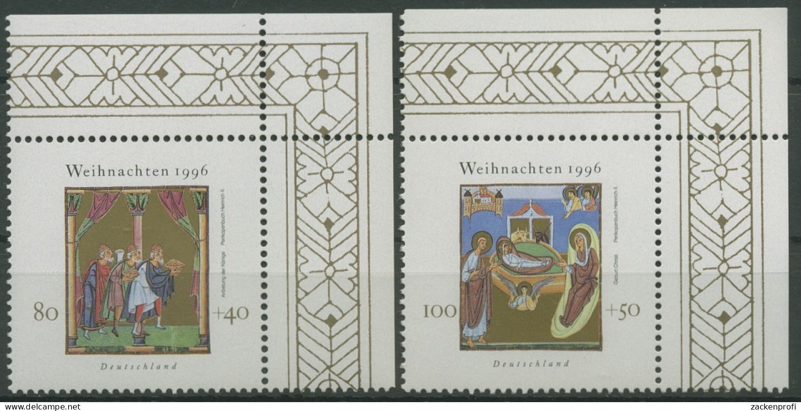 Bund 1996 Weihnachten Miniaturen 1891/92 Ecke 2 Postfrisch (E2667) - Ungebraucht