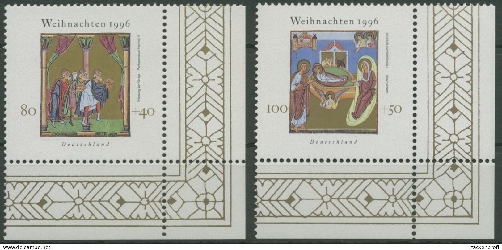 Bund 1996 Weihnachten Miniaturen 1891/92 Ecke 4 Postfrisch (E2669) - Ungebraucht