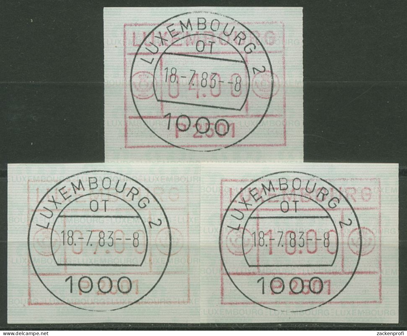 Luxemburg 1983 Automatenmarke Automat P 2501 Satz 1.1.1 B S1 Gestempelt - Postage Labels
