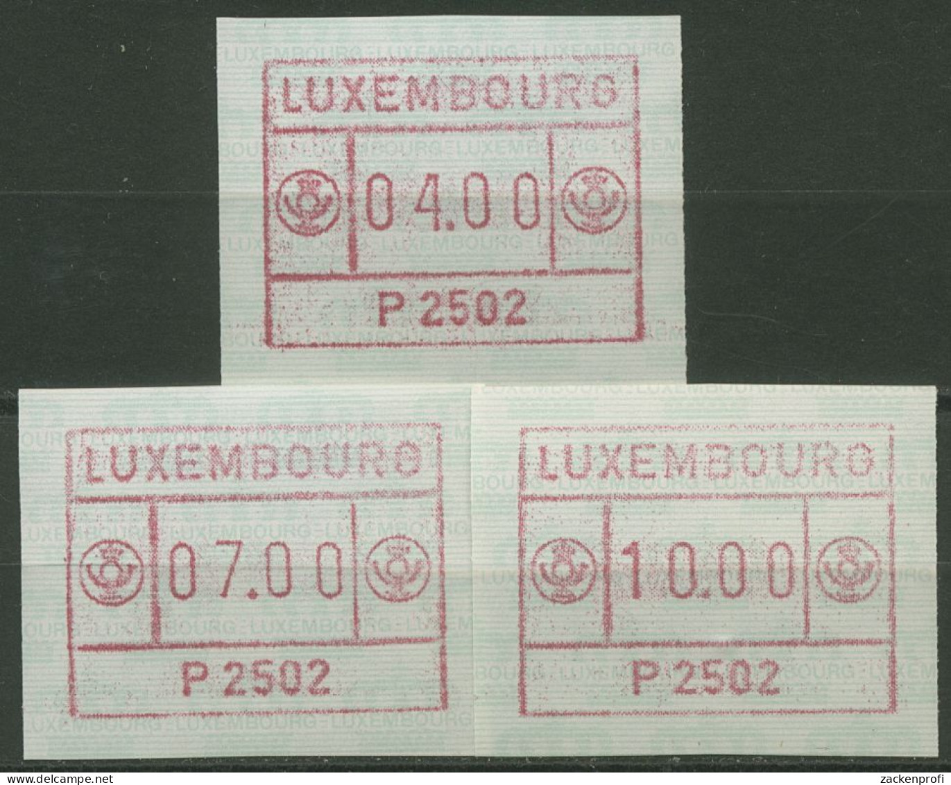 Luxemburg 1983 Automatenmarke Automat P 2502 Satz 1.2.1 B S1 Postfrisch - Vignettes D'affranchissement