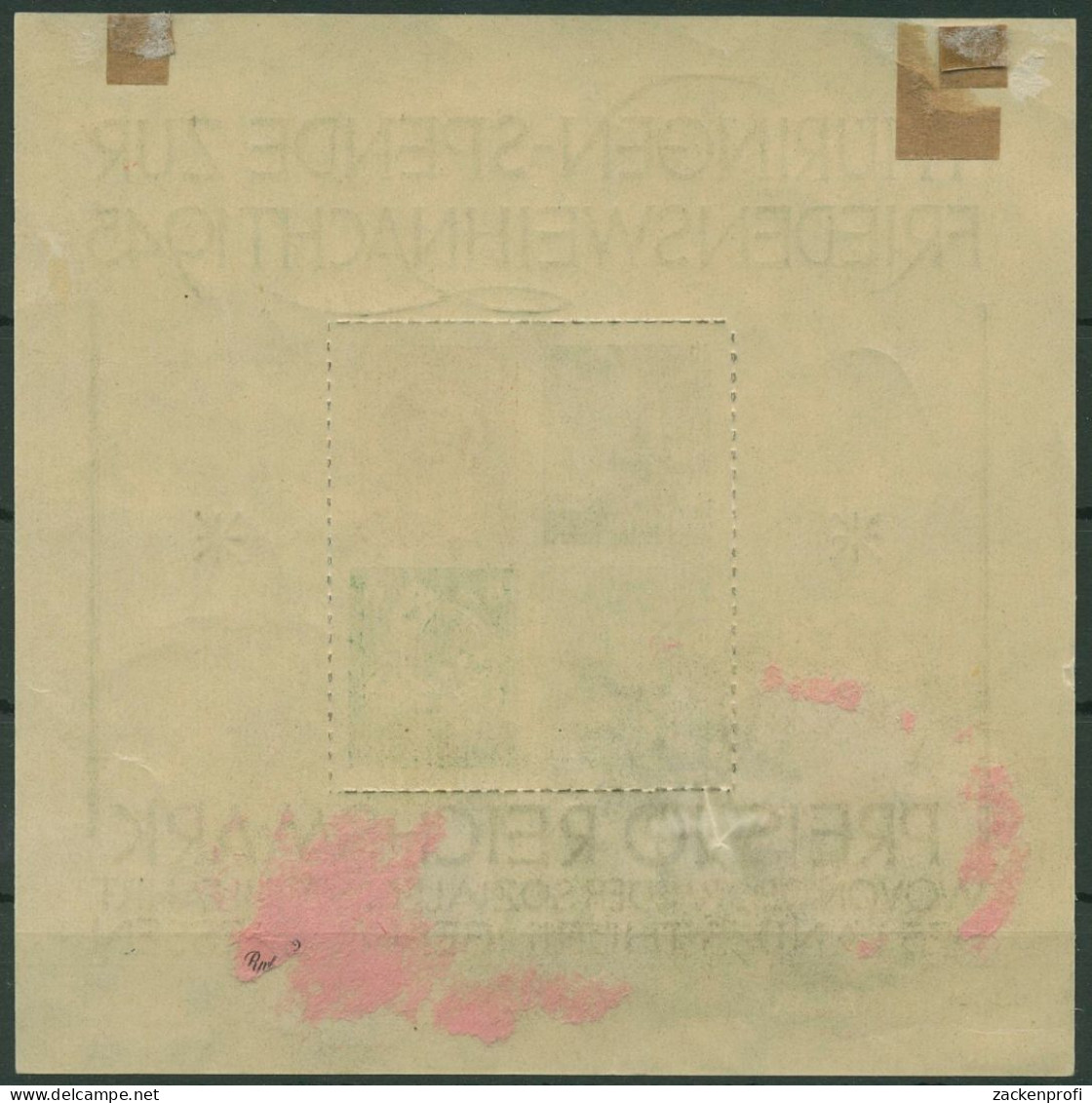 SBZ Thüringen 1945 Weihnachten Block 2 X Mit Falz, Haftstellen Mängel - Other & Unclassified