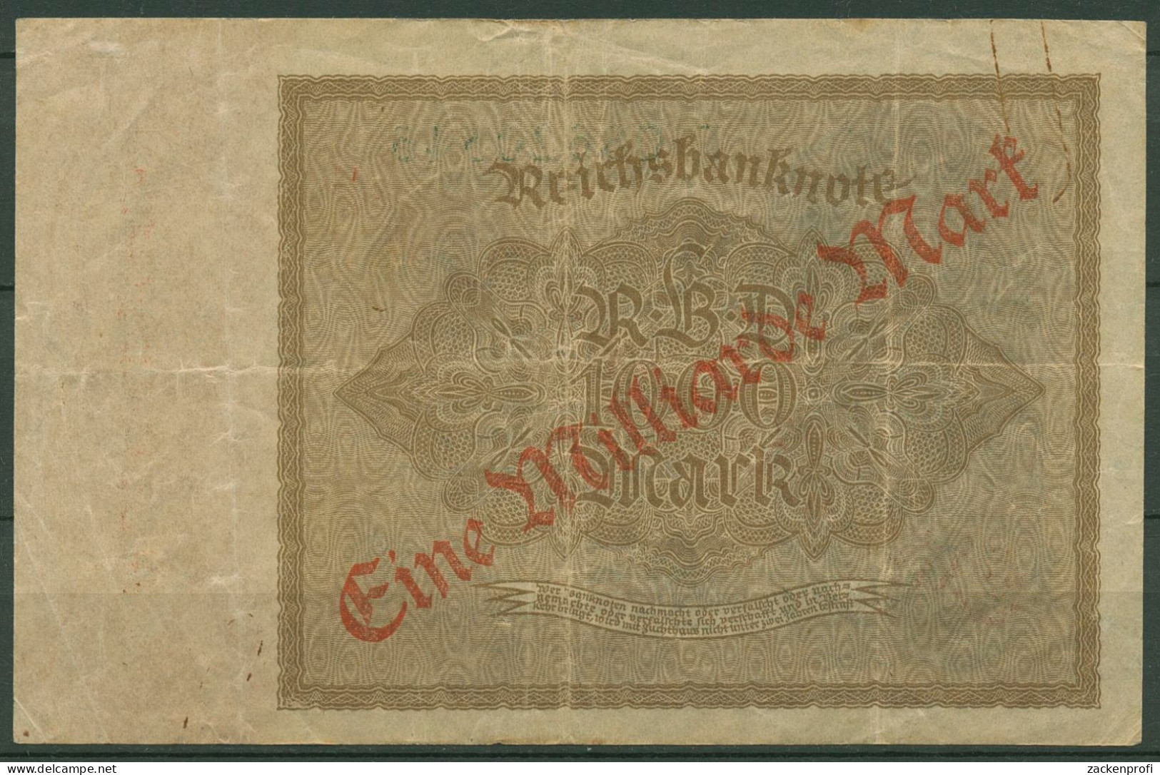 Dt. Reich 1 Milliarde Mark 1923, DEU-126a Serie F, Gebraucht (K1143) - 1 Miljard Mark