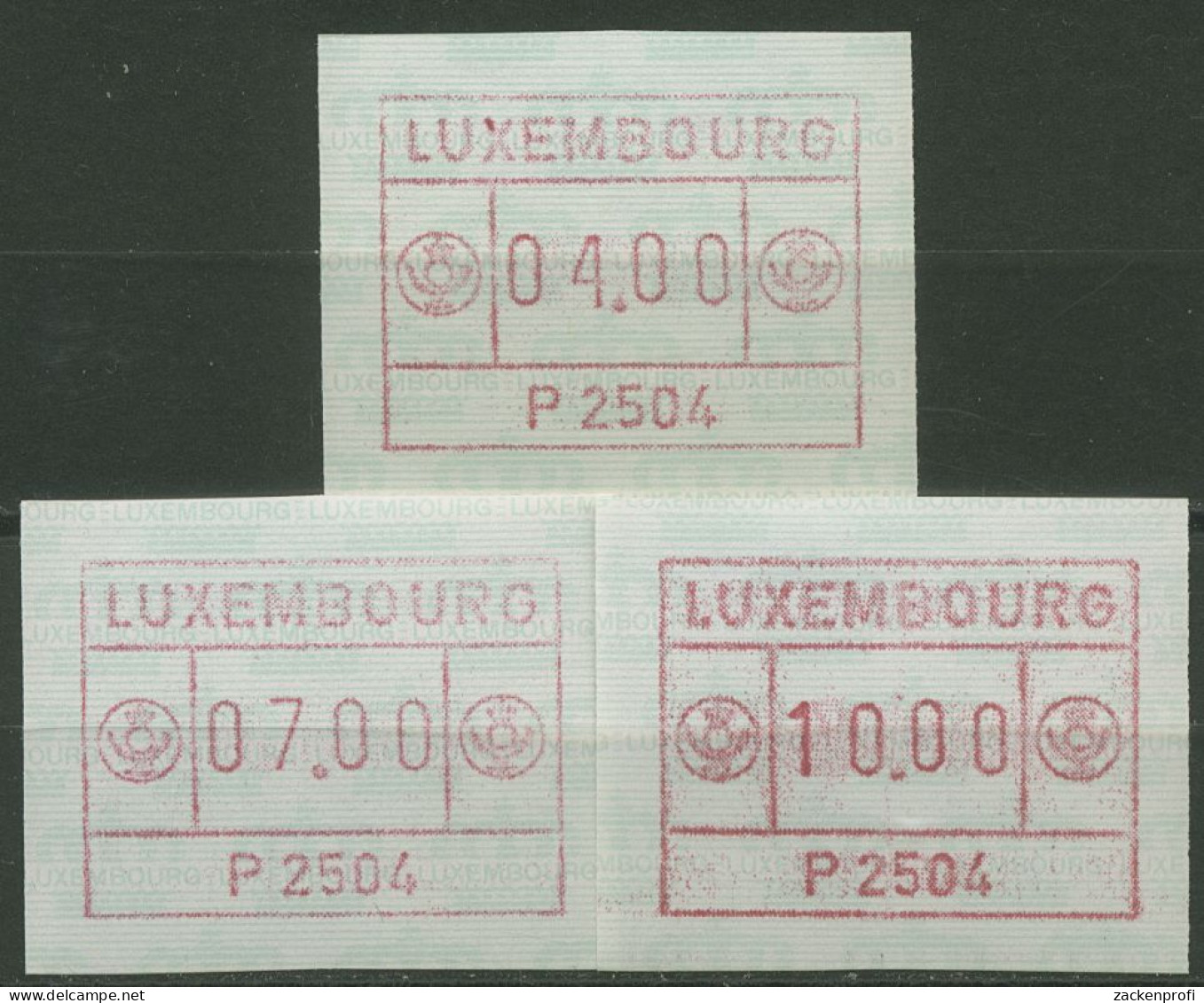 Luxemburg 1983 Automatenmarke Automat P 2504 Satz 1.4 B S1 Postfrisch - Frankeervignetten