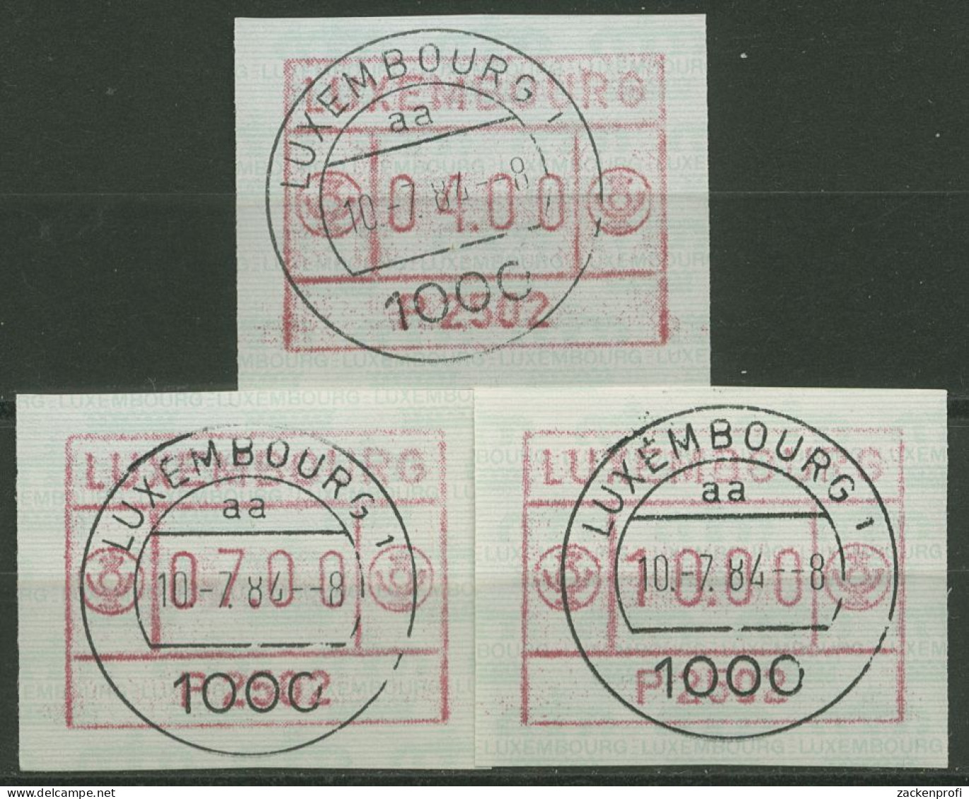 Luxemburg 1983 Automatenmarke Automat P 2502 Satz 1.2.1 B S1 Gestempelt - Postage Labels