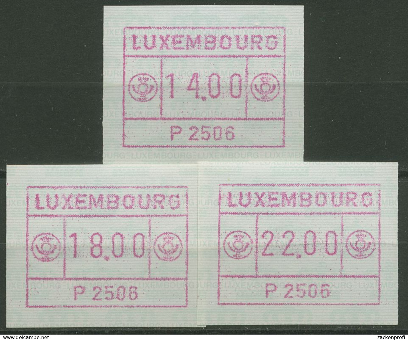 Luxemburg 1983 Automatenmarke Automat P 2506 Satz 1.6 D S4 Postfrisch - Postage Labels