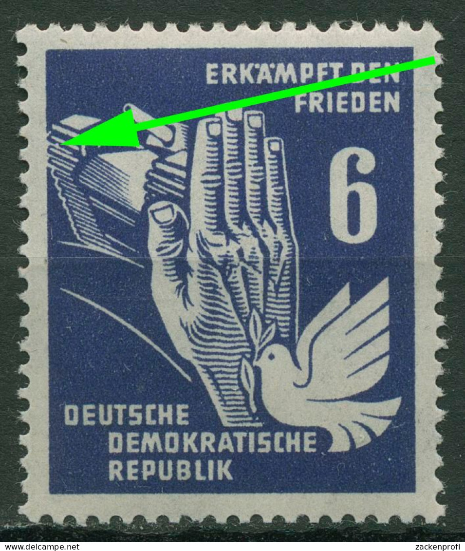 DDR 1950 Frieden Mit Plattenfehler 276 F 31 Postfrisch - Variétés Et Curiosités