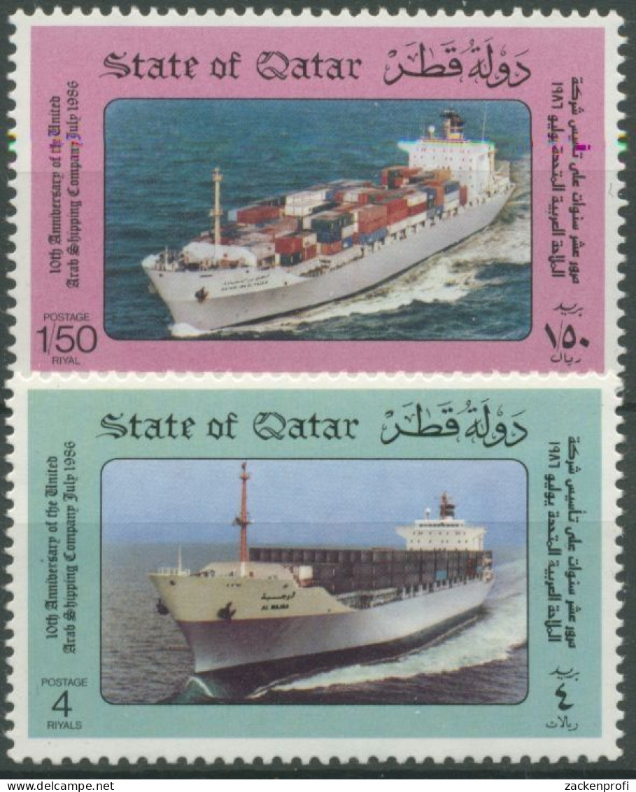 Qatar 1986 Vereinigte Arab. Schiffahrtsgesellschaft 891/92 Postfrisch - Qatar