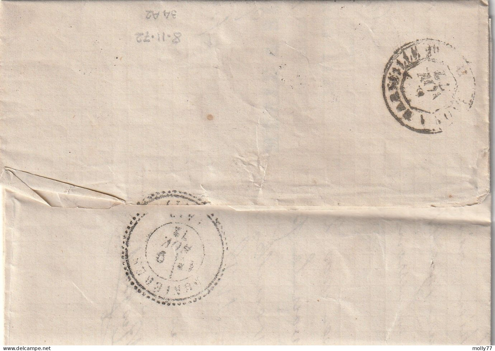 Lettre De Saint Etienne à Dunières LAC - 1849-1876: Periodo Clásico