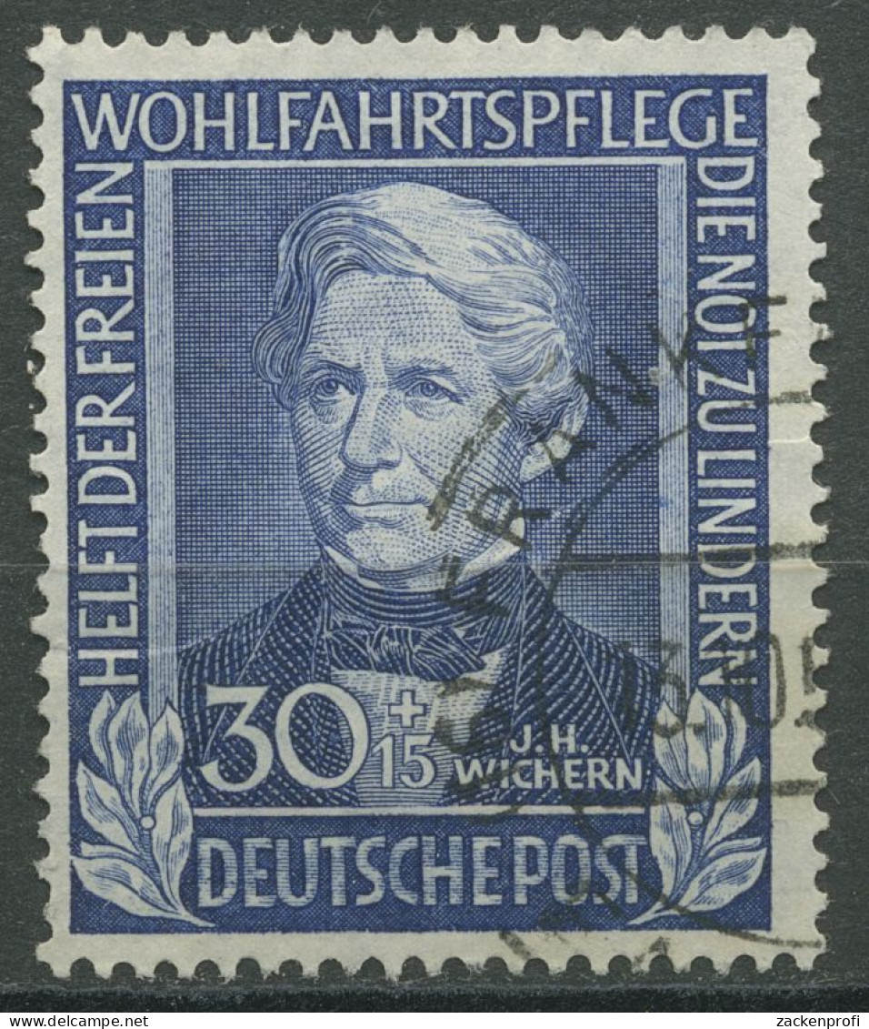 Bund 1949 Wohlfahrt Helfer Der Menschheit 120 Gestempelt, Knick (R81030) - Used Stamps