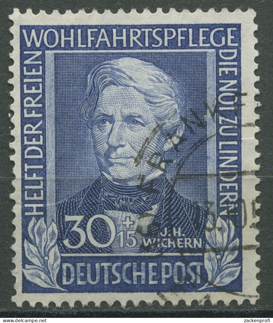 Bund 1949 Wohlfahrt Helfer Der Menschheit 120 Gestempelt, Knick (R81030) - Oblitérés