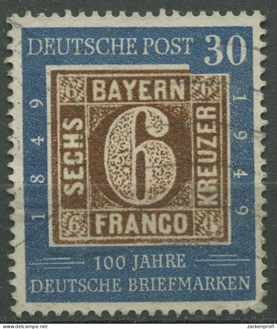 Bund 1949 100 Jahre Dt. Briefmarken 115 Gestempelt, Zahnfehler (R81005) - Gebraucht