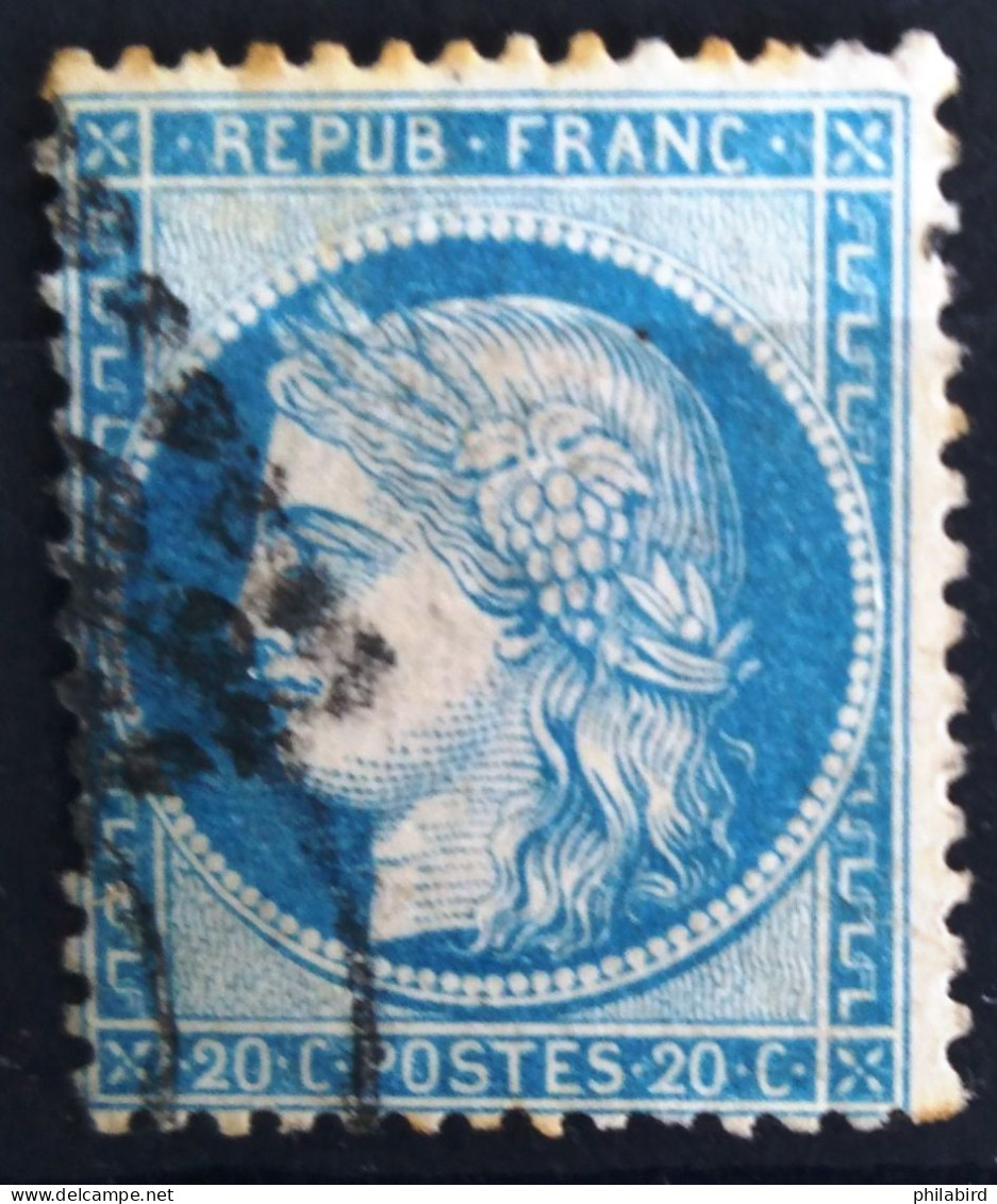 FRANCE                           N° 37                 OBLITERE                Cote : 15 € - 1870 Belagerung Von Paris