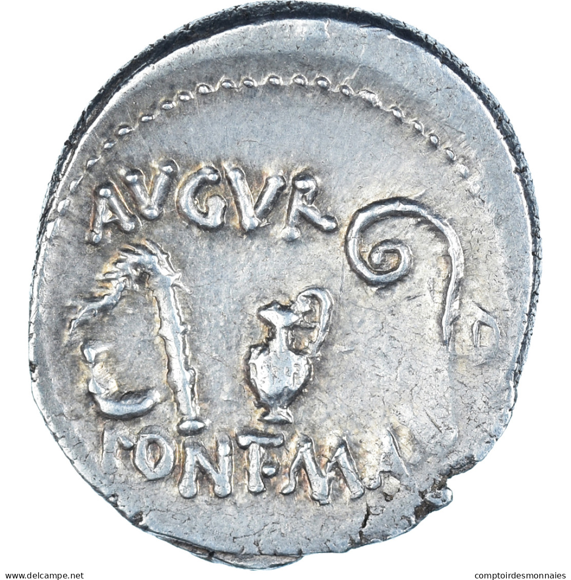 Monnaie, Jules César, Denier, 46 BC, Atelier Incertain, Pedigree, SPL, Argent - Republiek (280 BC Tot 27 BC)