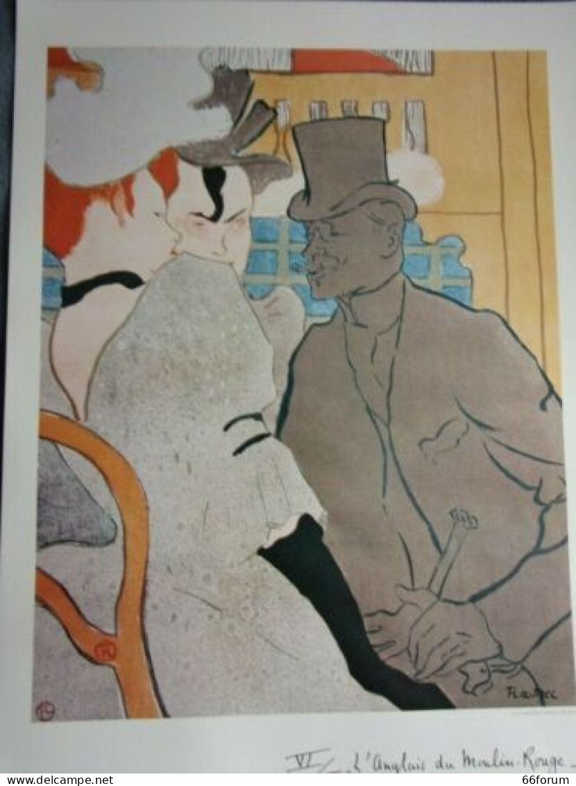 TIRAGE MODERNE 1980 TOULOUSE LAUTREC L' ANGLAIS DU MOULIN ROUGE - Autres & Non Classés