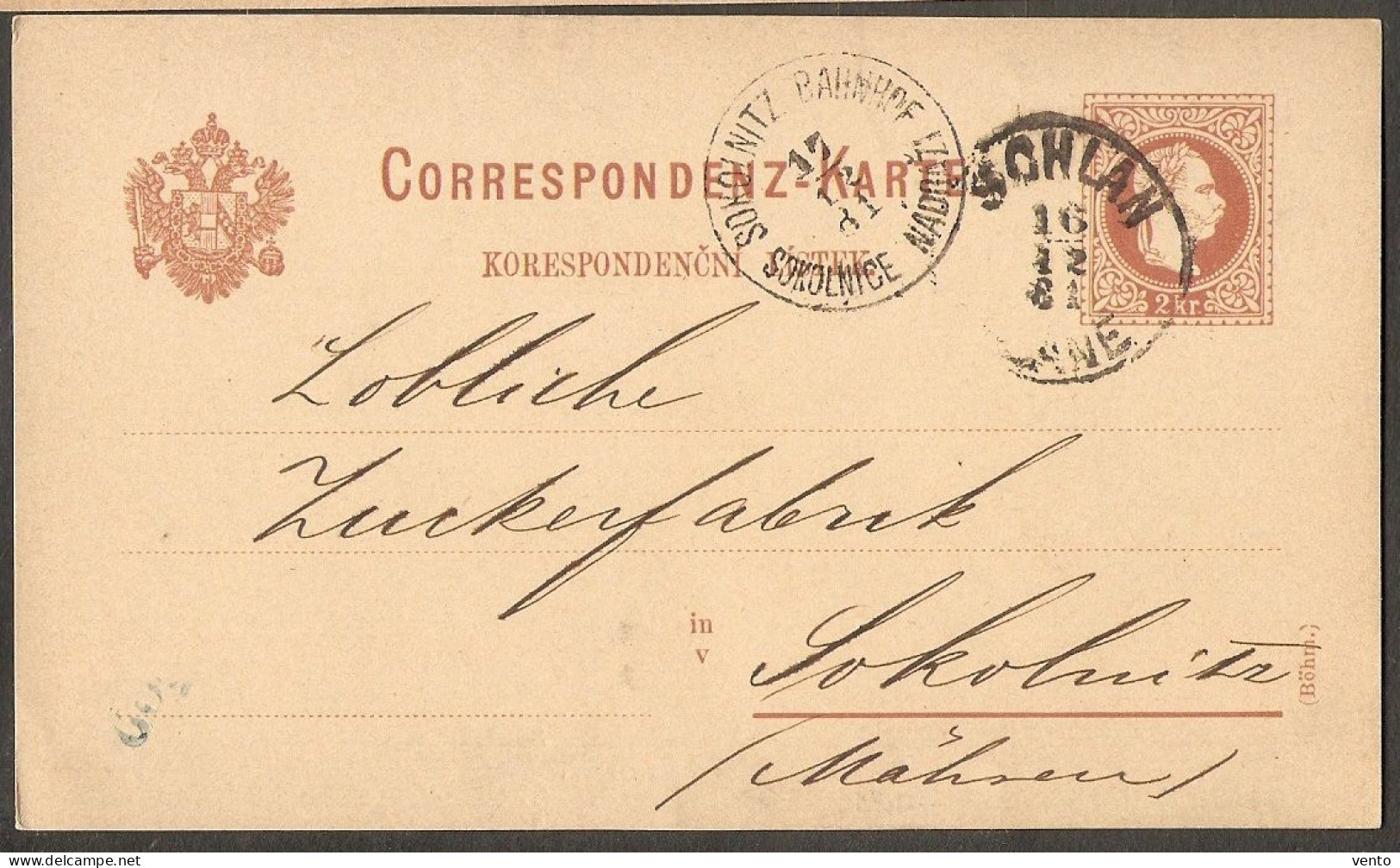 Austria KK Schlan, Slany ... Bc467 - Storia Postale