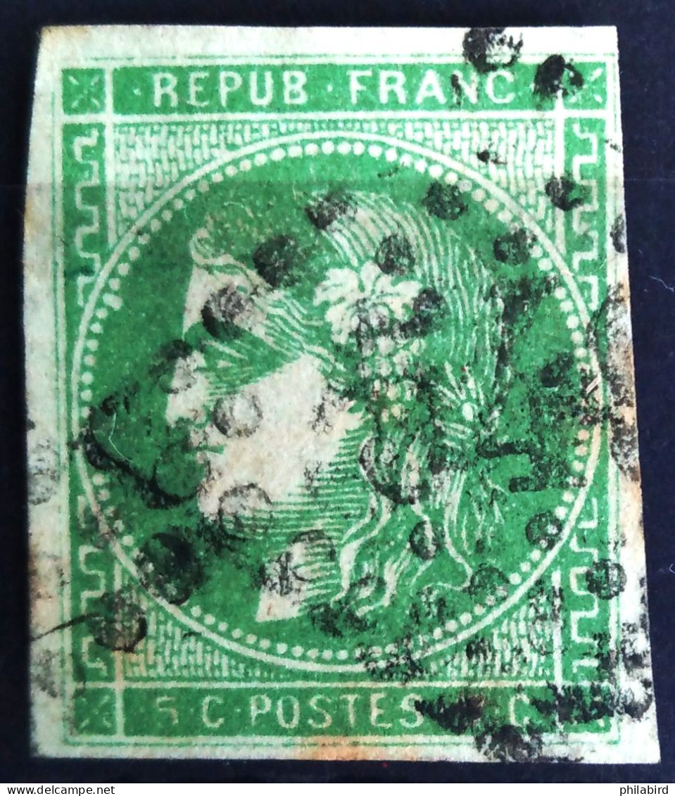 FRANCE                           N° 42 B                 OBLITERE                Cote : 220 € - 1870 Bordeaux Printing
