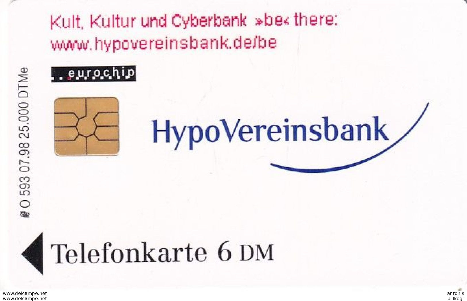 GERMANY - HypoVereinsbank(O 593), Tirage 25000, 09/98, Mint - O-Serie : Serie Clienti Esclusi Dal Servizio Delle Collezioni