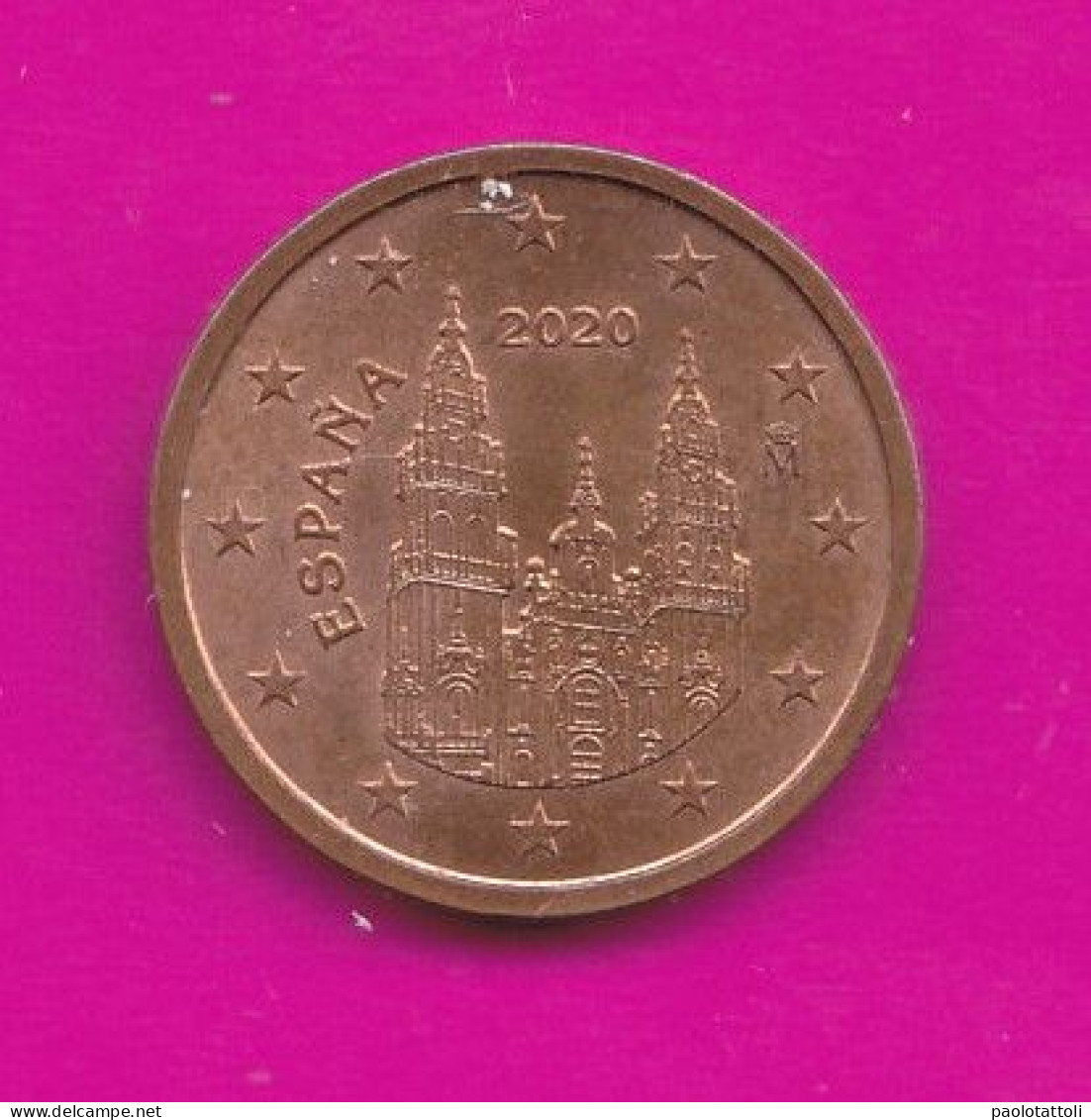 Spain, 2020- 2 Euro Cent- Nickel Brass- Obverse Sagrata Familia. Reverse Denomination- BB, VF, TTB, SS- - Spanien