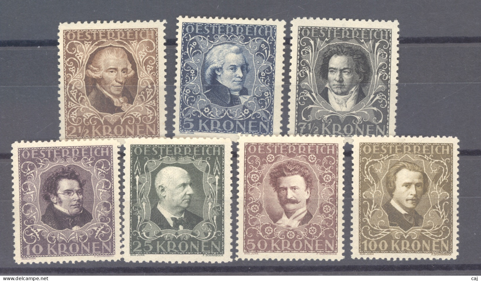 Autriche  :  Yv  290-96  Mi  418-24  * - Unused Stamps