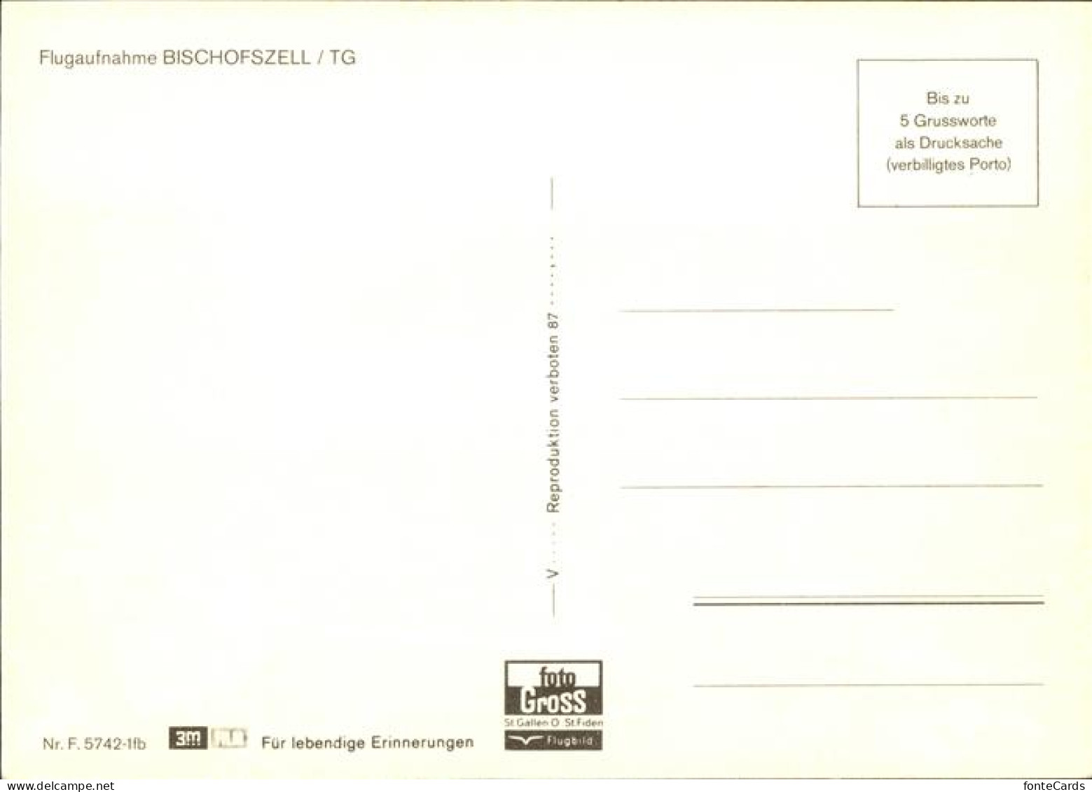 11116180 Bischofszell Flugaufnahme Bischofszell - Autres & Non Classés