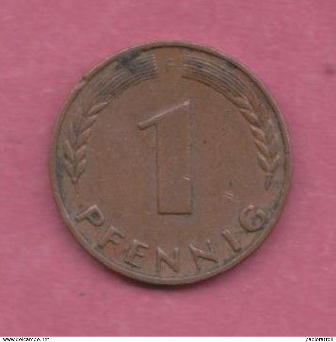 Germany, 1950- Mint Stuttgart- 1 Pfenning - Copper Clad Iron . Obverse An Oak Seedling Above The Date  . - 1 Pfennig