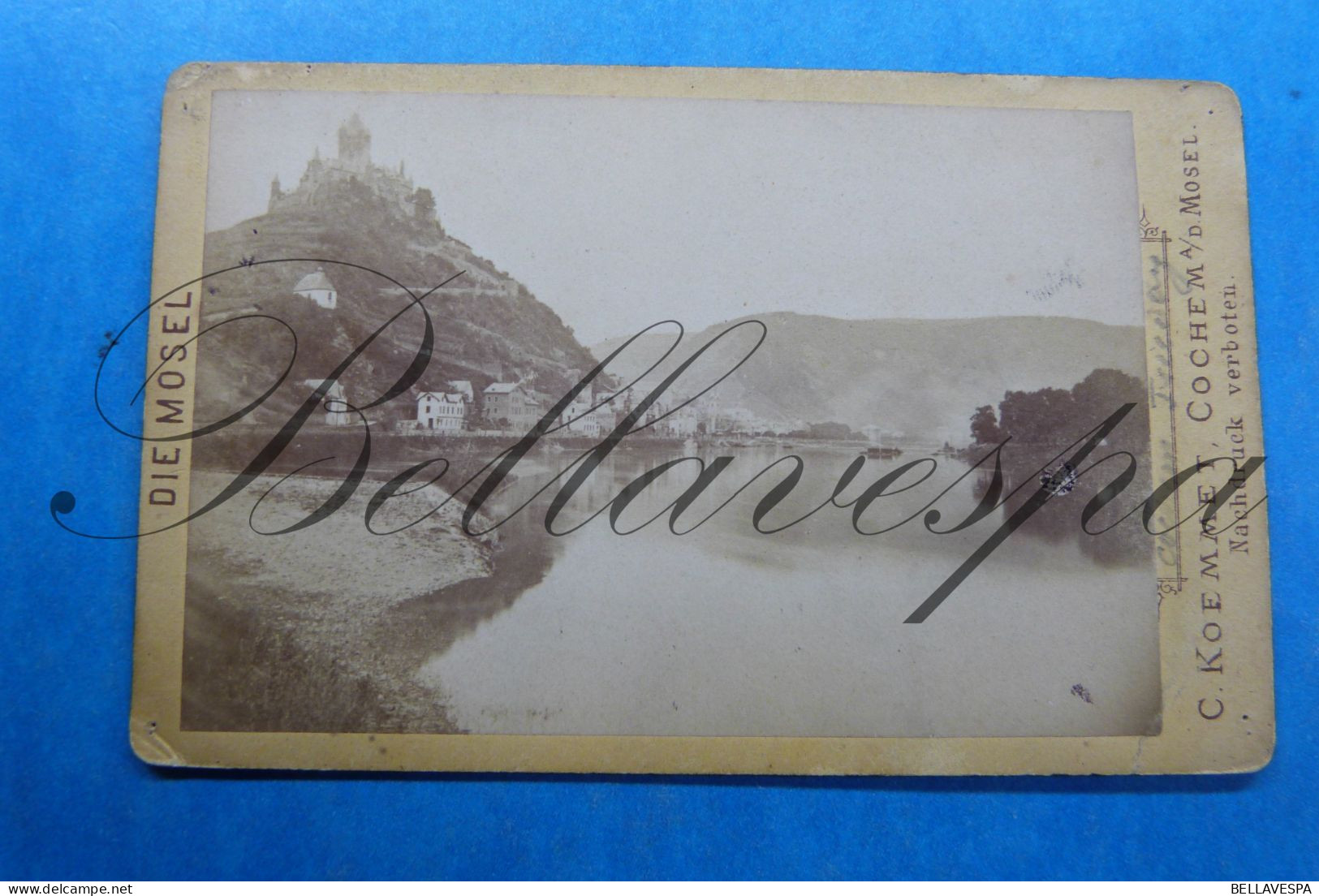 C.D.V. Carte De Visite. Atelier Portret Photo C.KOEMMET Cochem A/d Mosel  Die Mosel - Famous People