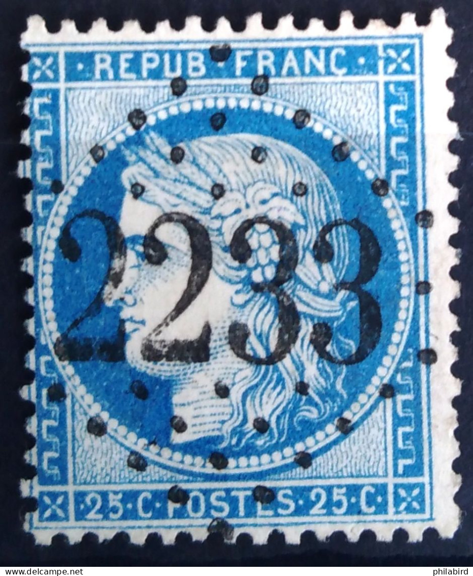 FRANCE                           N° 60 B                 OBLITERE                Cote : 50 € - 1871-1875 Cérès