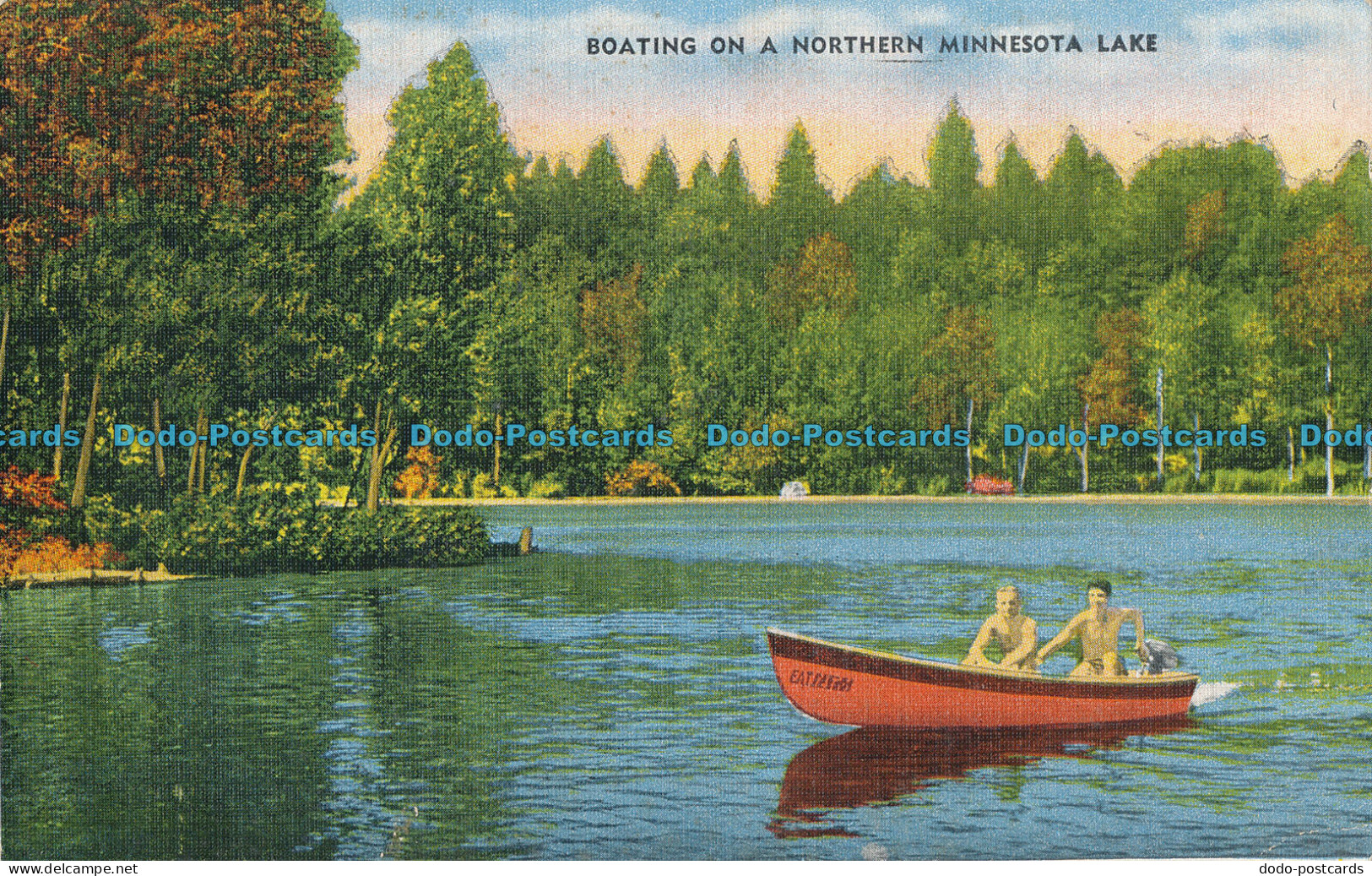 R004833 Boating On A Northern Minnesota Lake. 1954 - Monde