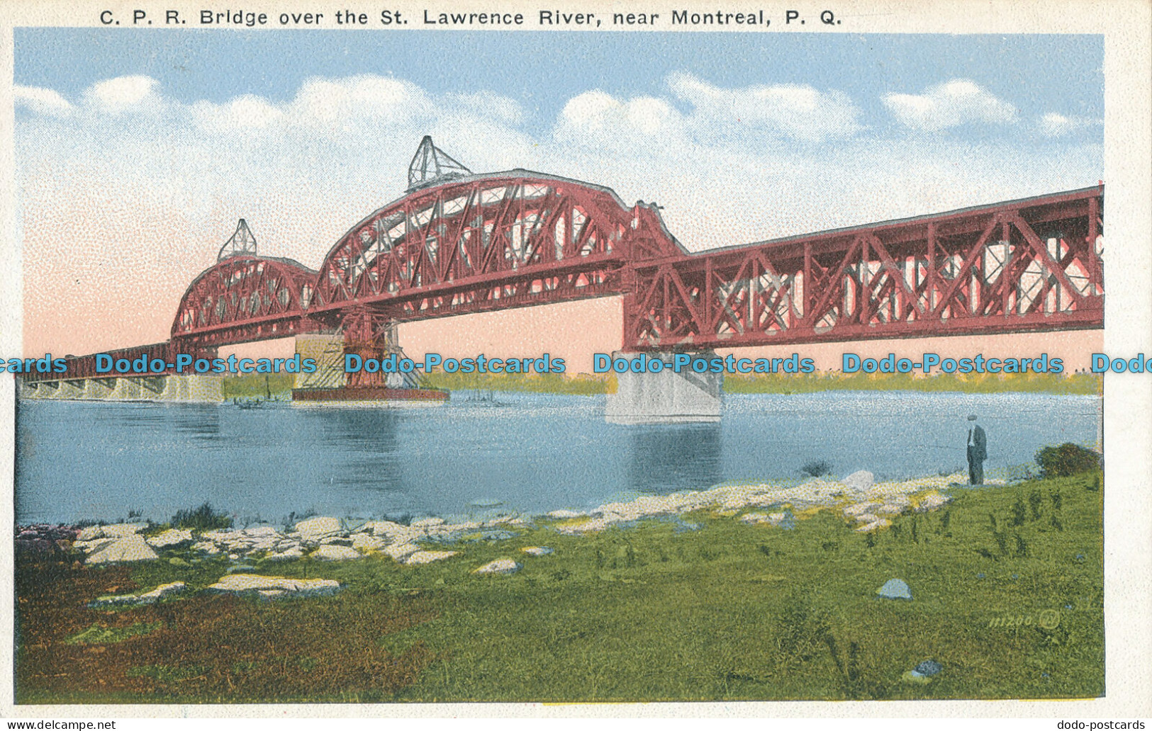 R004839 Bridge Over The St. Lawrence River. Near Montreal. P. Q. Valentine - Monde