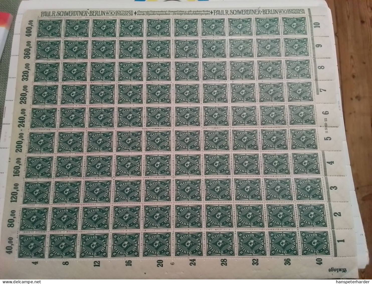 38 X 100er  Bögen 1919-1923 Postfrisch - Unused Stamps