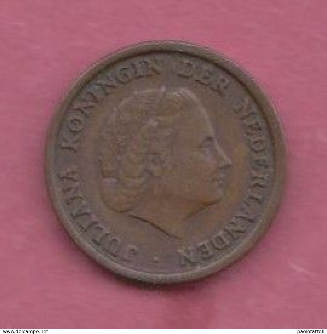 Netherland, 1951- Royal Dutch Mint- 1 Cent - Bronze  . Obverse Queen Juliana Of The Netherlands. Reverse Nomination - 1948-1980 : Juliana