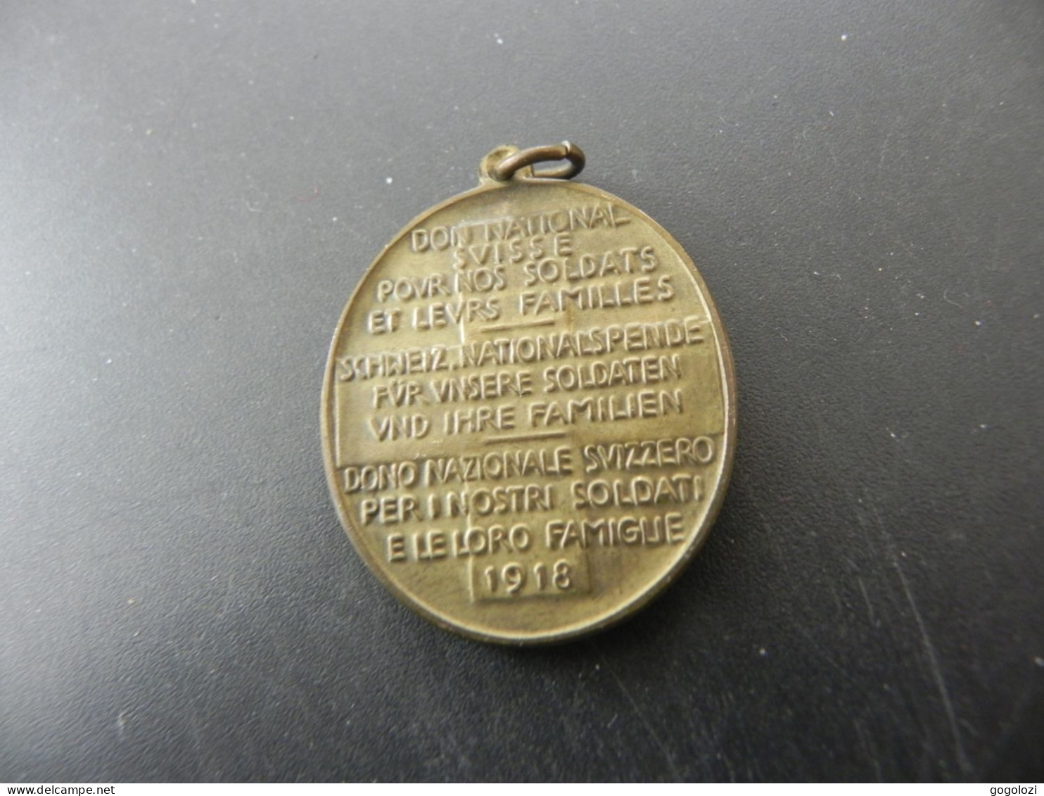 Medaille Medal - 1. World War - Schweiz Suisse Switzerland - Nationalspende - Don National 1918 - Unclassified