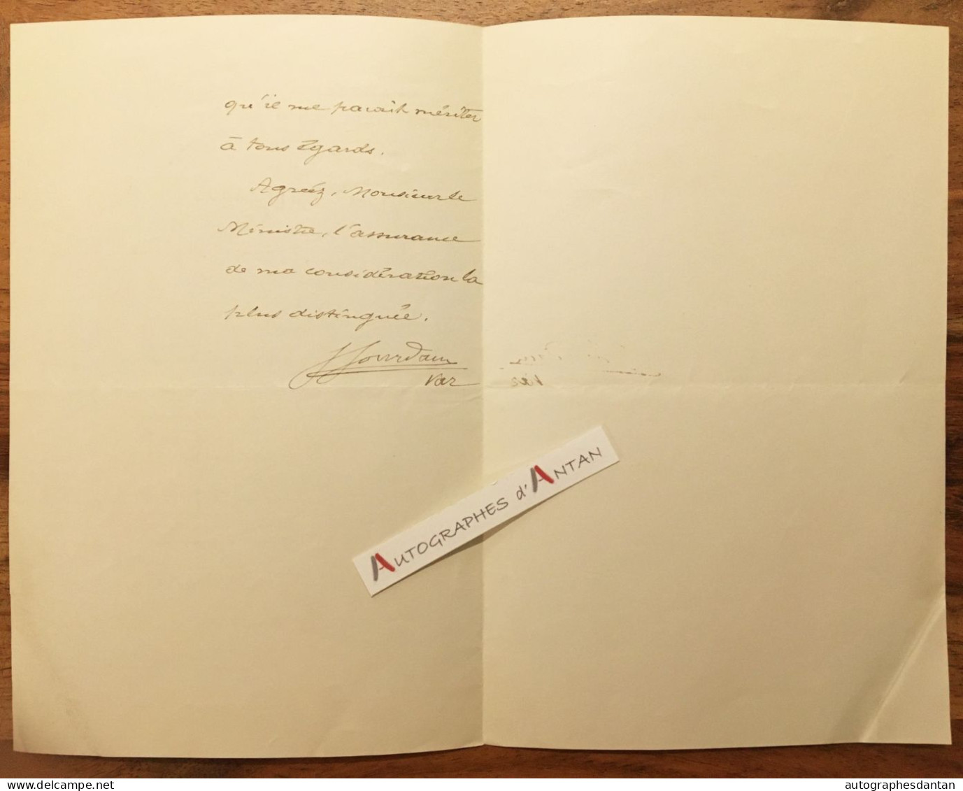 ● L.A.S 1895 Joseph JOURDAN à Raymond POINCARE - Député Du VAR Né à Bastia (Corse) Rare Lettre Autographe - Guérin - Politico E Militare