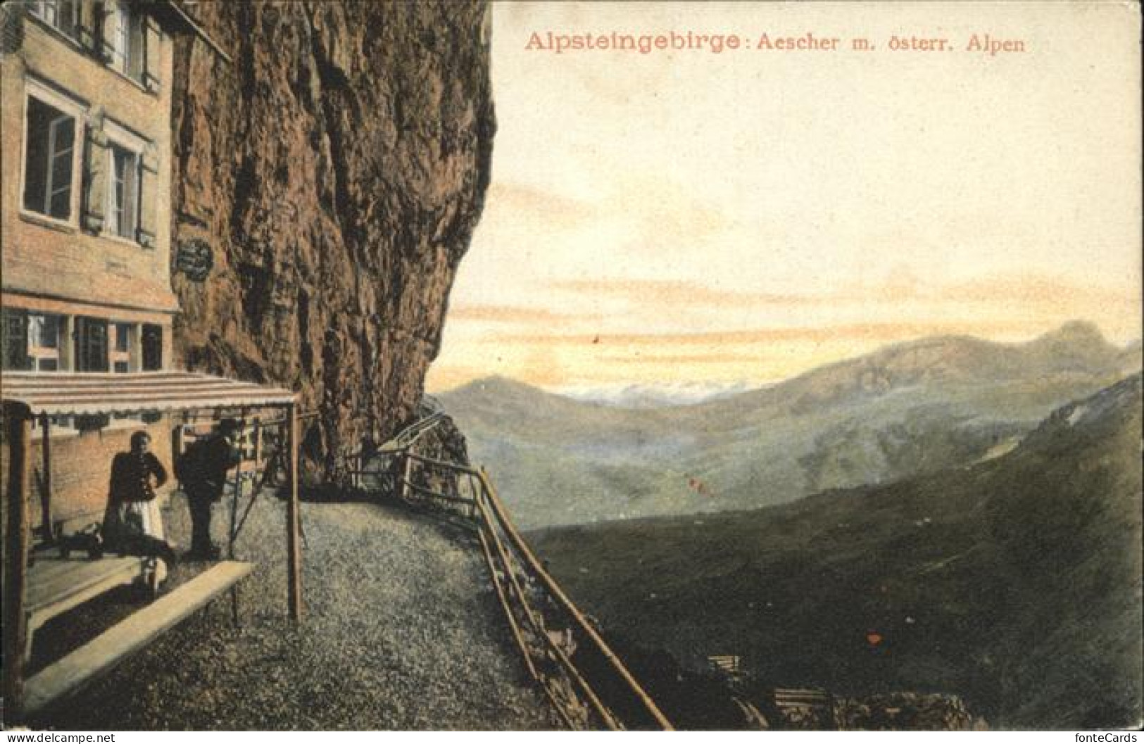 11115945 Aescher-Wildkirchli Blick Auf Oesterreich. Alpen Weissbad - Autres & Non Classés