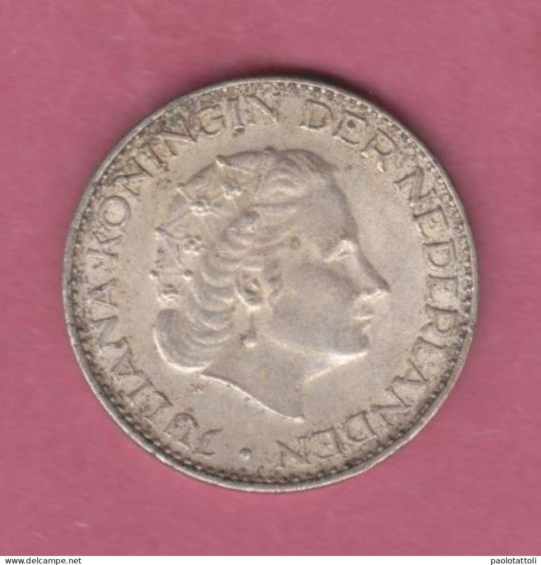 Netherland, 1965- Royal Dutch Mint- 1 Gulden - Silver  . Obverse Queen Juliana Of The Netherlands. - 1948-1980: Juliana