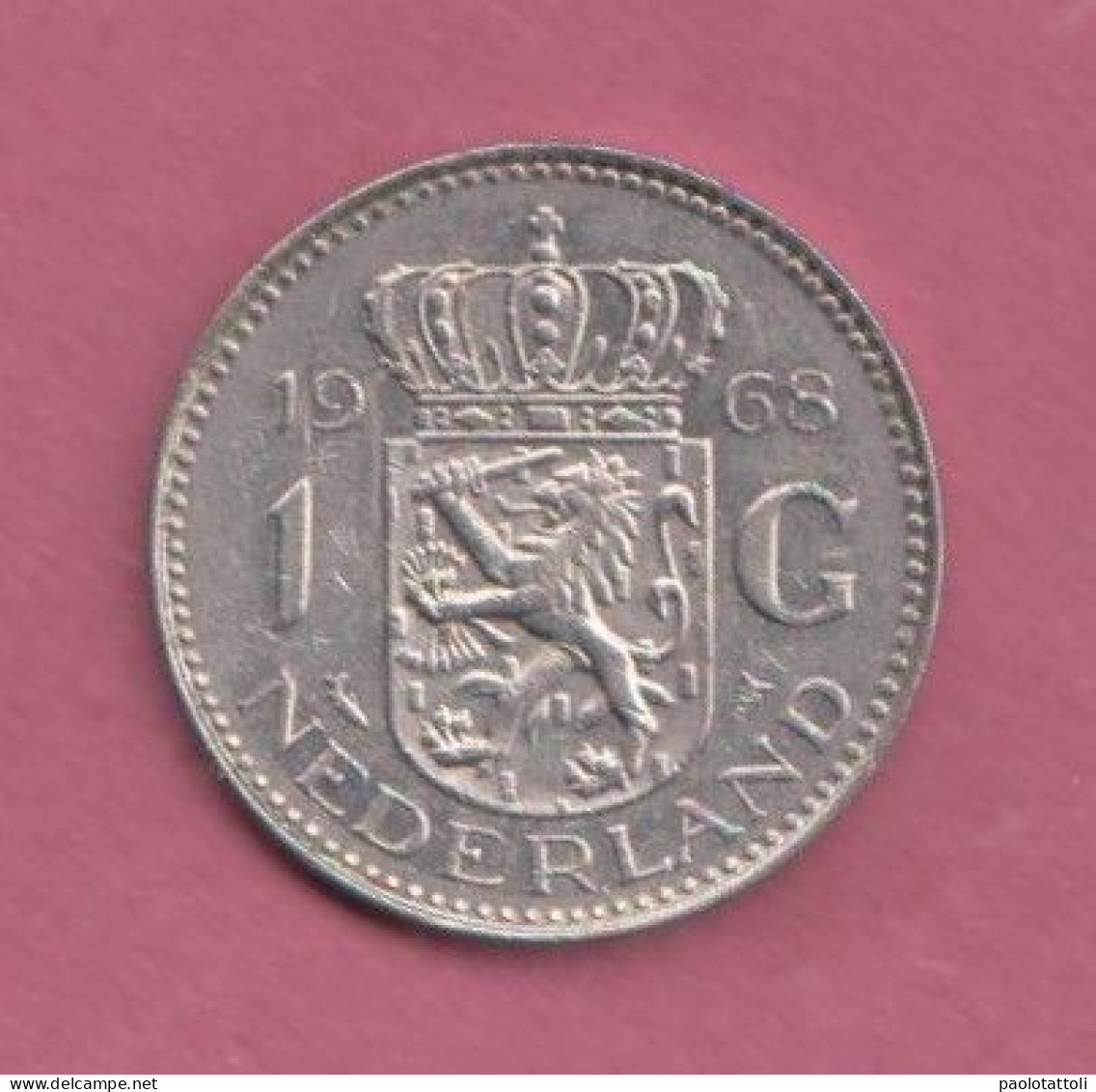 Netherland, 1968- Royal Dutch Mint- 1 Gulden - Nickel  . Obverse Queen Juliana Of The Netherlands. - 1948-1980 : Juliana